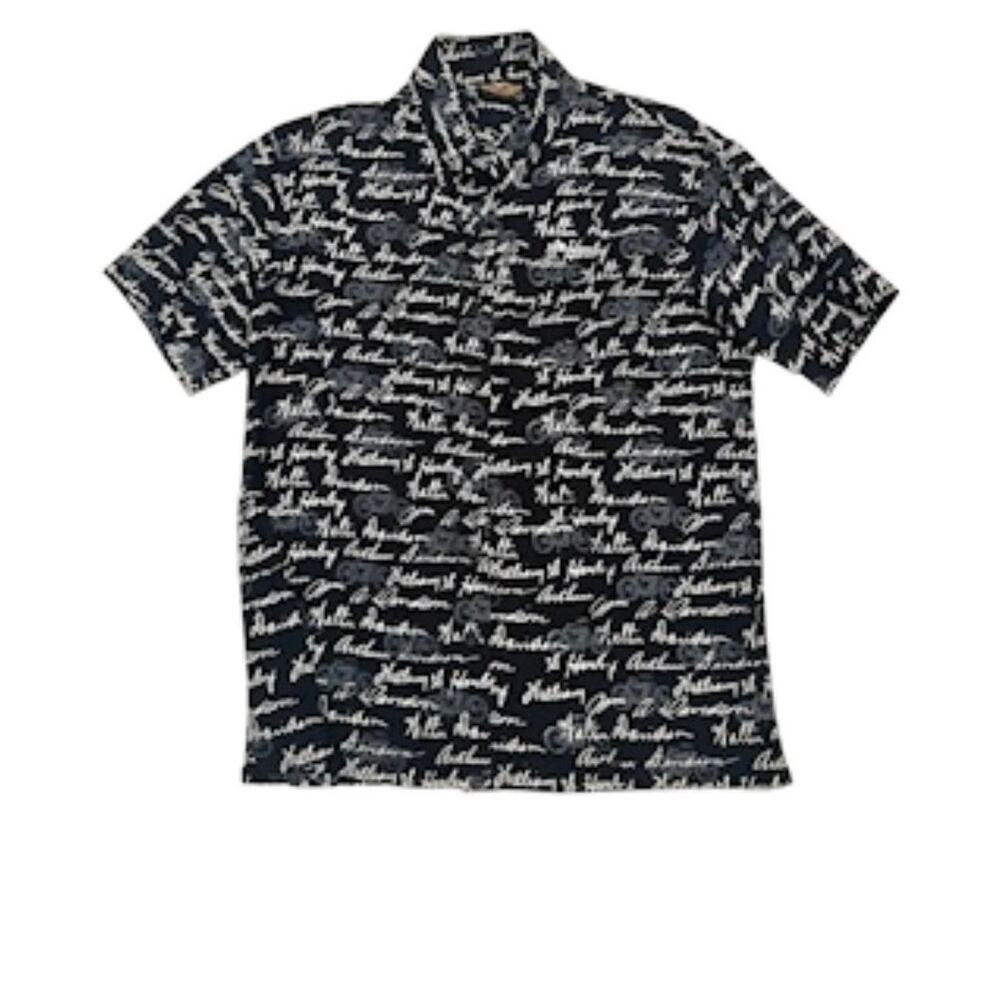 Harley Davidson Motorcycle signature button up shirt TB 8041